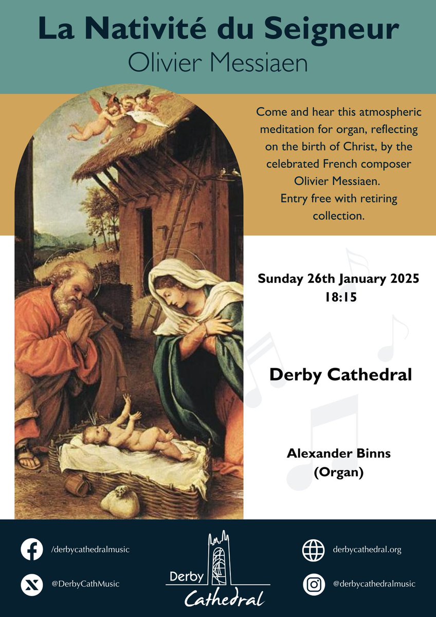 On Sunday 26 January, our Director of Music, Alexander Binns, performs La Nativité du Seigneur, Olivier Messiaen’s monumental cycle for organ which reflects on the birth of Christ. Come and hear this work performed live on the Cathedral organ.