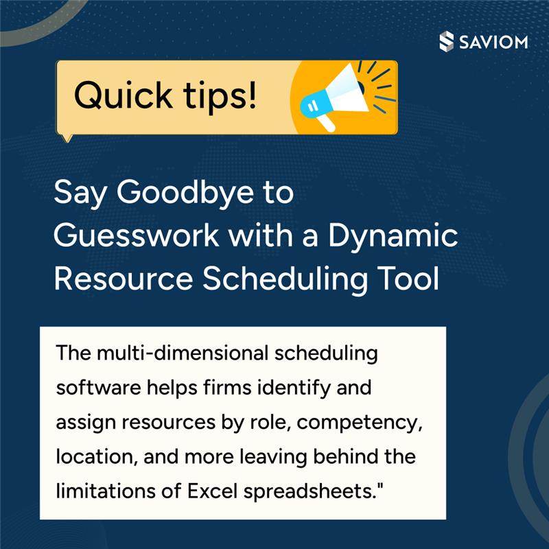 Sick of scheduling &amp; managing resources with endless spreadsheets? 😩

Upgrade to real-time scheduling software! 🚀 Gain full visibility into your resource pool, seamlessly allocate resources, and boost utilization with ease. 📊Check out this video. bit.ly/40iCfY4