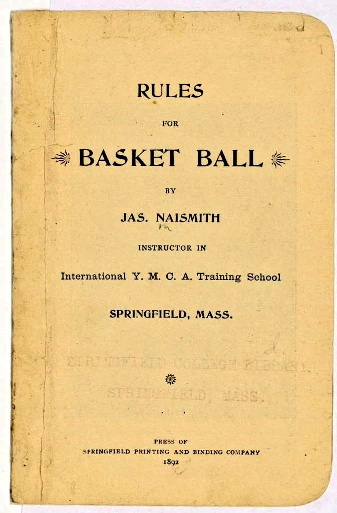 DeporteVintage's tweet photo. Buenos días #JamesNaismith publicaba el primer reglamento del Baloncesto #TalDiaComoHoy hace 133 años, un 15 de enero de 1892, en el periódico "El Triángulo" del #SpfldCollege situado en la ciudad estadounidense de #Springfield y que constaba de 13 reglas iniciales. https://t.co/kd2kb962hl