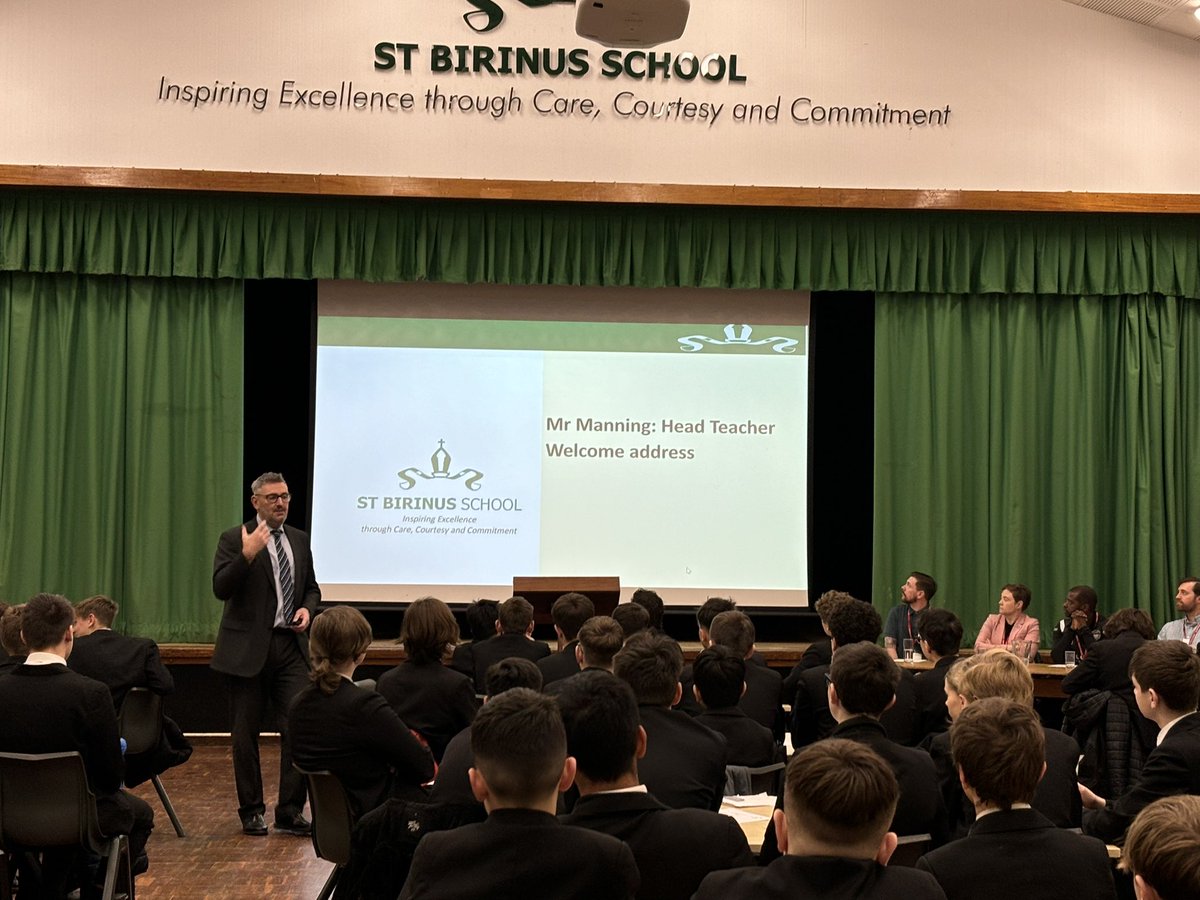 Dr Sarah Beardsley, Director of RAL Space talking to our students at our 6th annual student leadership conference. So exciting <a href="/StBirinusSchool/">St Birinus School</a>