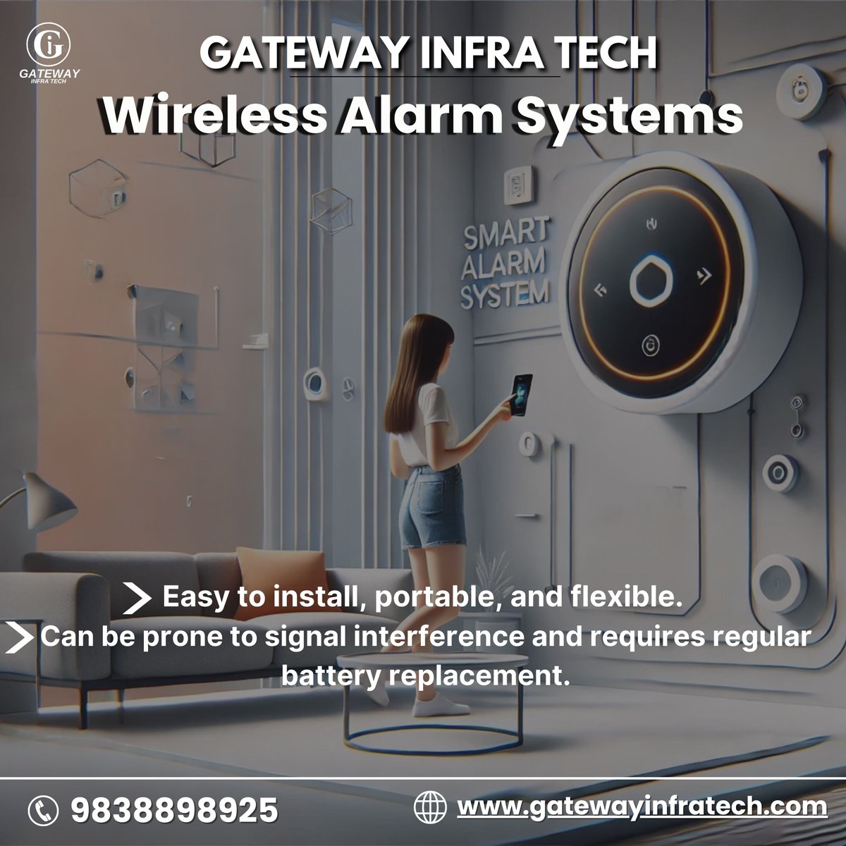 TechInfra95840's tweet image. 🚨 **Upgrade Your Security with Gateway Infra Tech!** 🚨  

Protect your home or office with our **Wireless Alarm Systems** – no messy wires, easy installation, and top-notch reliability.  
  
📞  9838898925  

#WirelessAlarmSystem #SecuritySolutions #GatewayInfraTech