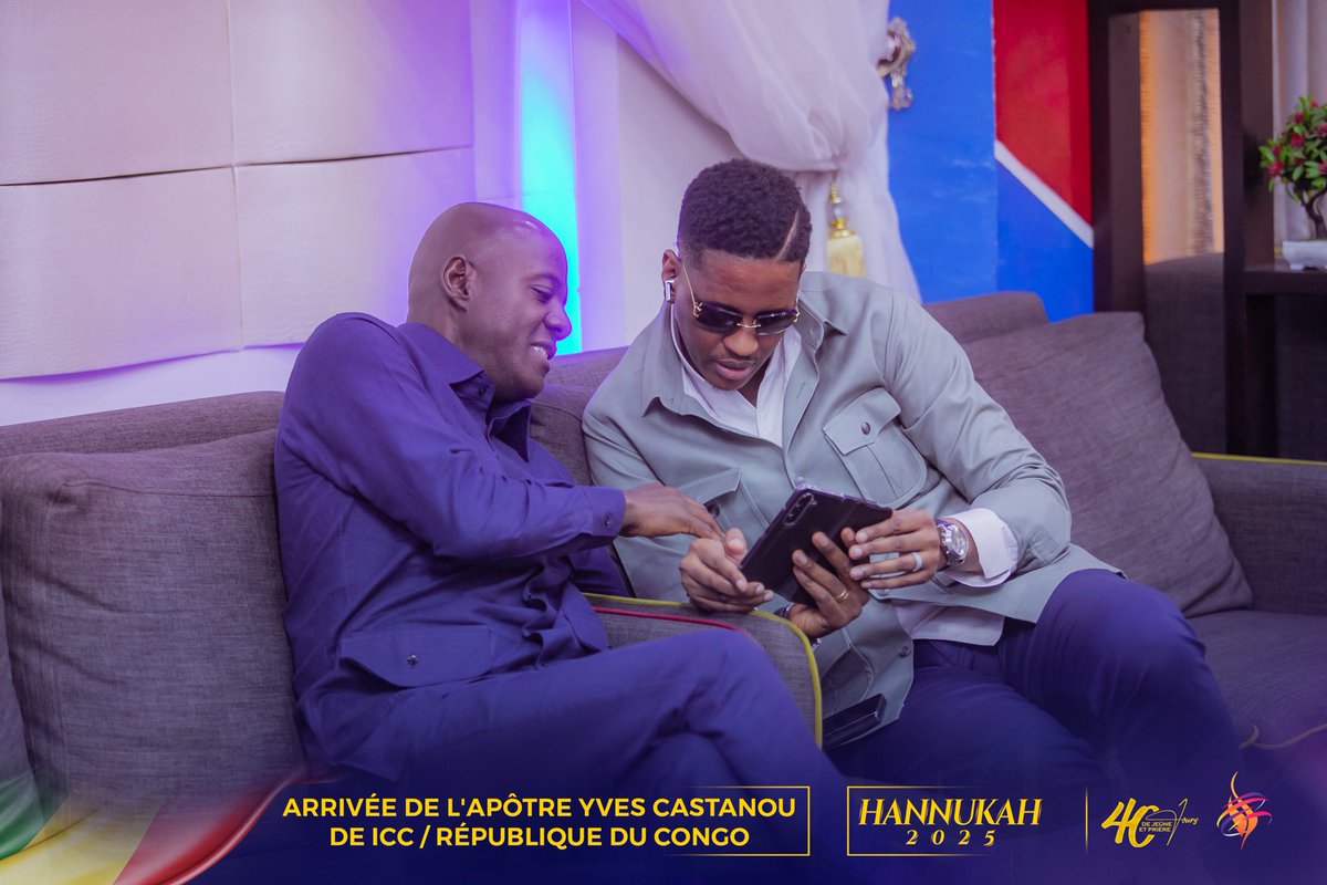 Mon frère l'apôtre <a href="/YvesCastanou/">Yves Castanou</a> est bien arrivé à Kinshasa hier et il intervient ce soir à la grande plénière de HANNUKAH 2025  à partir de 16h30.
Adresse : Limete 10 ème rue numéro 4 / industriel