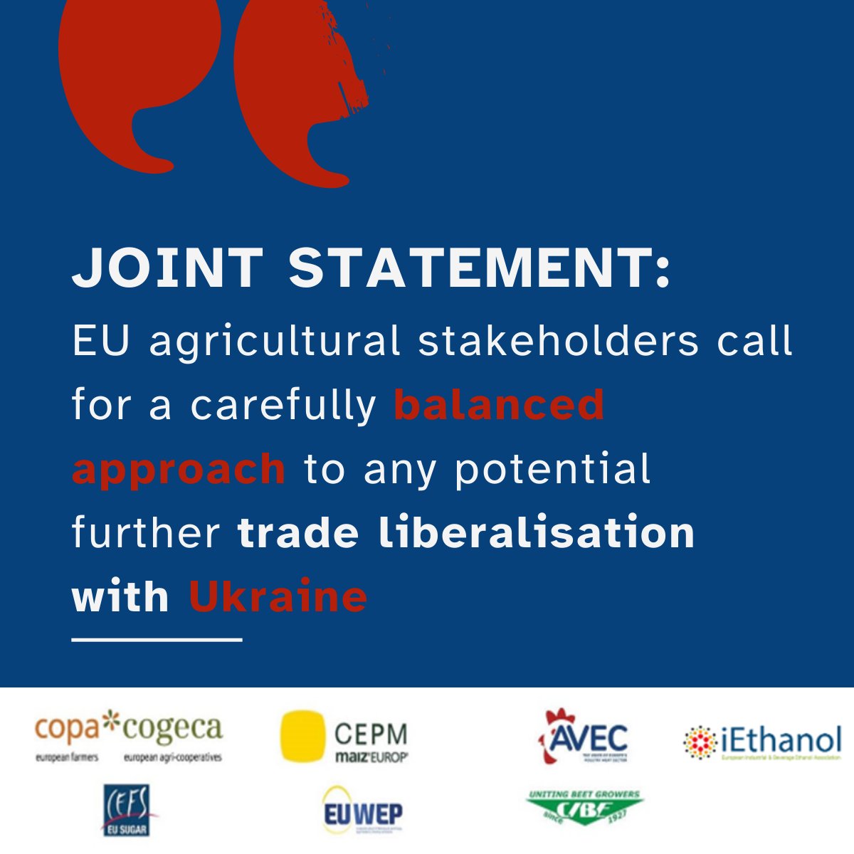 AVEC (@avecpoultry) on Twitter photo 🌍📢 JOINT STATEMENT 📢🌍
As the <a href="/EU_Commission/">European Commission</a> prepares to present its objectives to the <a href="/EUCouncil/">EU Council</a> on future trade negotiations with 🇺🇦, EU agricultural associations of key affected sectors call for a carefully balanced approach to any potential further trade liberalisation. 🌍📢 JOINT STATEMENT 📢🌍
As the <a href="/EU_Commission/">European Commission</a> prepares to present its objectives to the <a href="/EUCouncil/">EU Council</a> on future trade negotiations with 🇺🇦, EU agricultural associations of key affected sectors call for a carefully balanced approach to any potential further trade liberalisation.