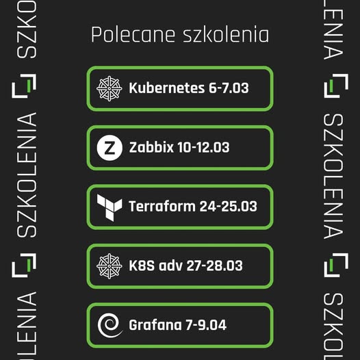SysProtocol's tweet image. 💪 Nowy rok, nowe możliwości! Zobacz najbliższe szkolenia SysOps/DevOps Polska i zarezerwuj miejsce dla siebie lub Twojego zespołu!
Dlaczego warto?
✅ Oferta dostosowana do potrzeb rynku
✅ Aktualna wiedza
✅ Fokus na praktykę
✅ Doświadczeni trenerzy
✅ Imienny certyfikat…