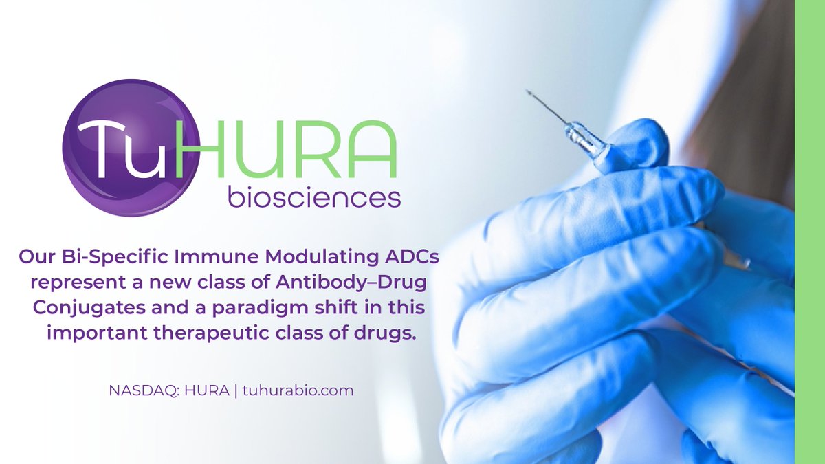 TuhuraBio's tweet photo. Our Bi-Specific Immune Modulating ADCs represent a new class of Antibody–Drug Conjugates and a paradigm shift in this important therapeutic class of drugs.
$HURA #BispecificADCs #BispecificPDCs #MerkelCell #ImmuneModulating https://t.co/lNhQF9V0EJ