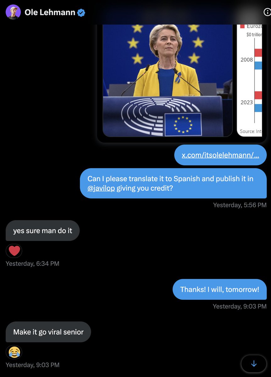 Dedico este último post a los BOCAZAS que no se creen que tenga permiso para usar el hilo de mi amigo Ole. Olé por Ole!

Let's make it go viral! 🚀