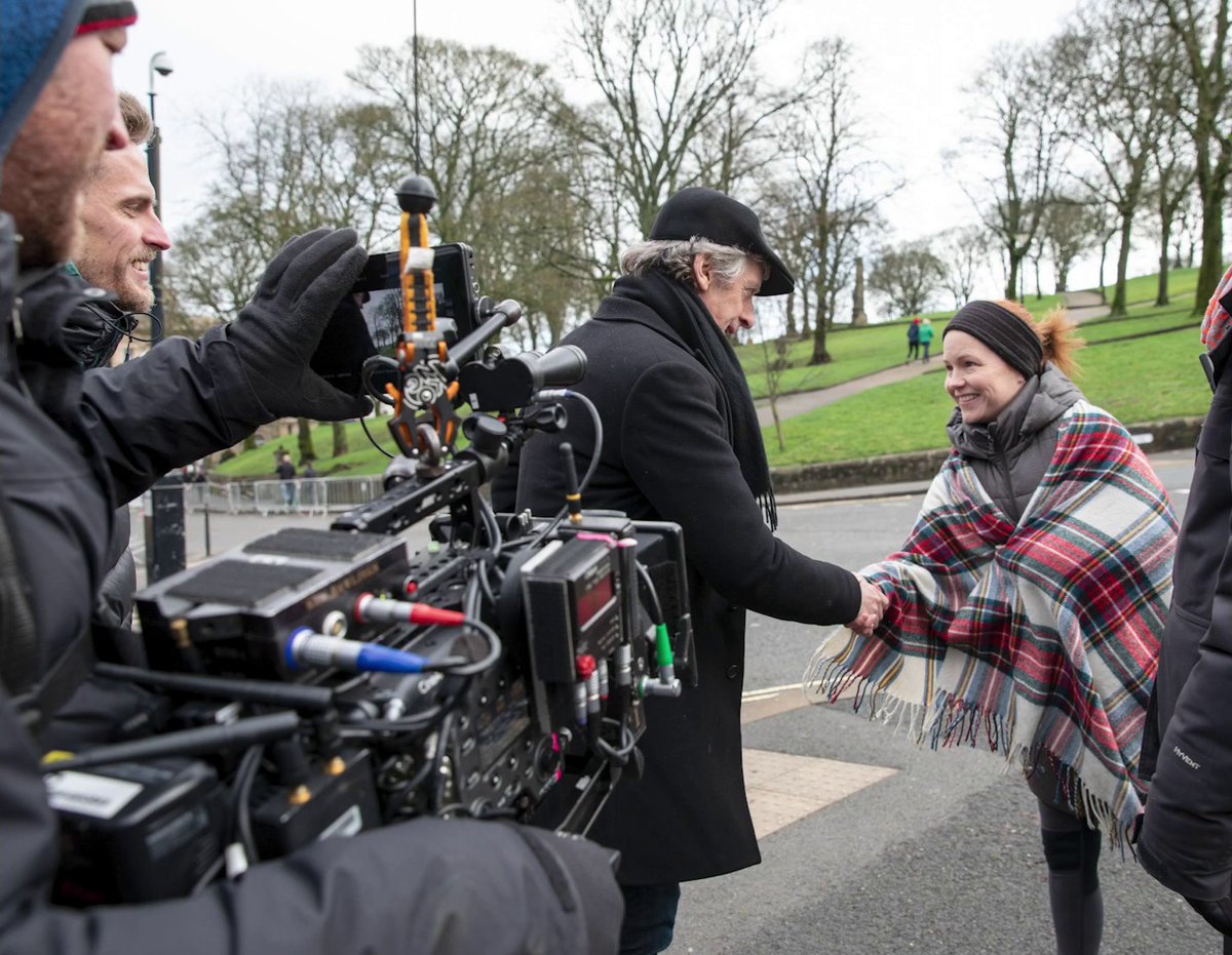 brinatello's tweet photo. Also, in the BTS slideshow by @philbeastall, the makeup artist (Louise) wore Peter's cap while he and #RowenaMeddeman filmed their scenes. I thought, "Good idea! That's one way to look after someone's hat!" ๐ Video: https://t.co/sLovpAIPHm #NationalHatDay #NationalHatDay2025 https://t.co/kByUroFOVh