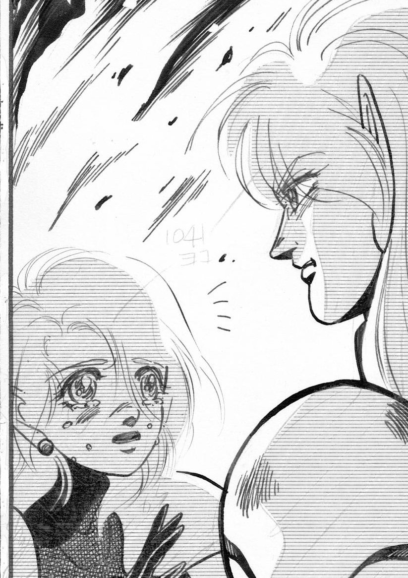 @takie55 漫画とアニメは印刷とか撮影とかで色々違うでしょうね。
スキャナーで「カラー」とか「グレースケール」で読み込んでるから見えるけどトーンの種類やトーン範囲(境界の線)とか多分青鉛筆。
アシスタントに作業頼む指示用。
モノクロ印刷だと消えます。