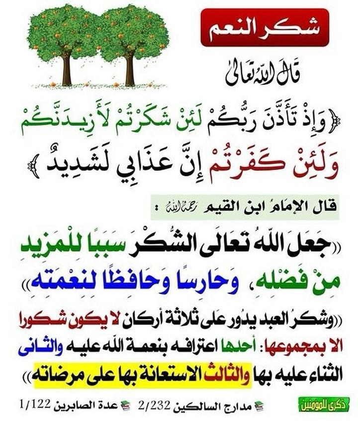 اللهم أجعلنا من الشاكرين  الذاكرين