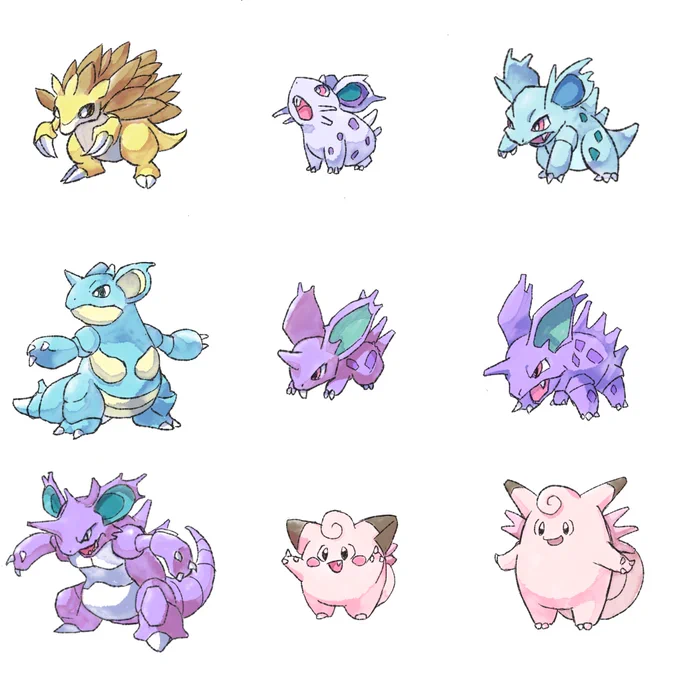 No.28〜36 #ポケモンイラスト #pokemonfanart