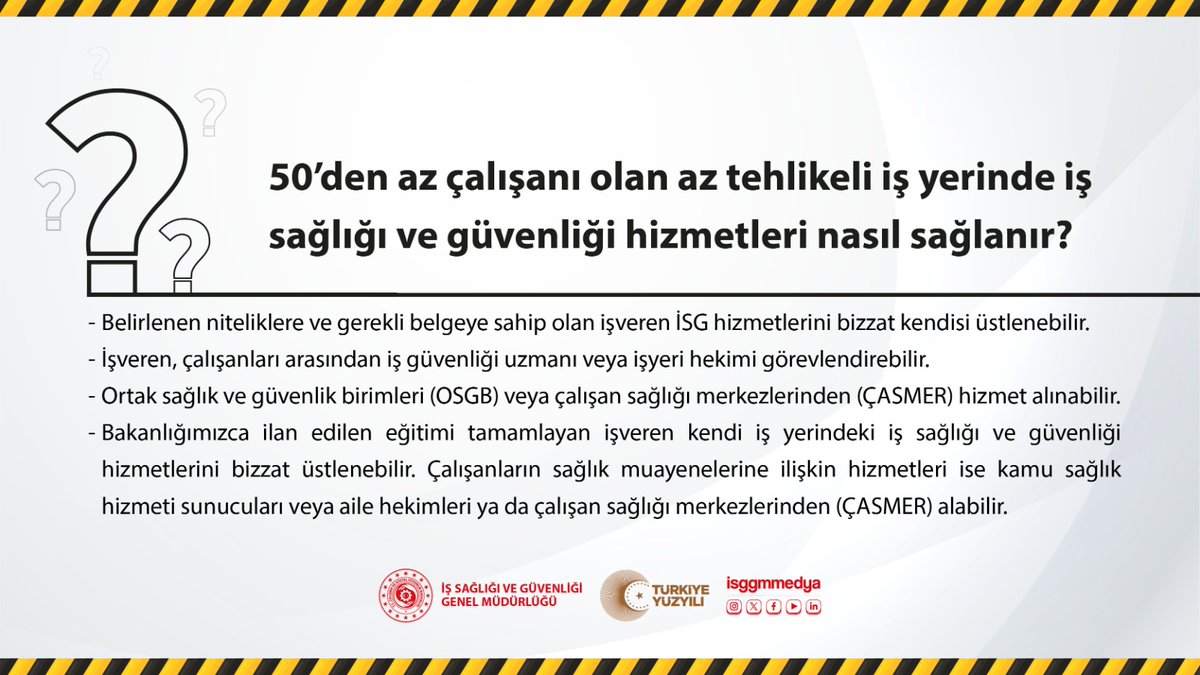 50’den az çalışanı olan az tehlikeli iş yerinde iş sağlığı ve güvenliği hizmetleri nasıl sağlanır?