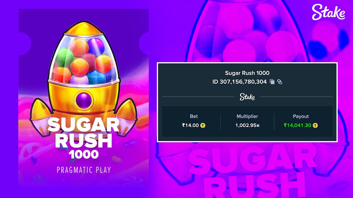 Interface du jeu Sugar Rush 1000 sur Stake