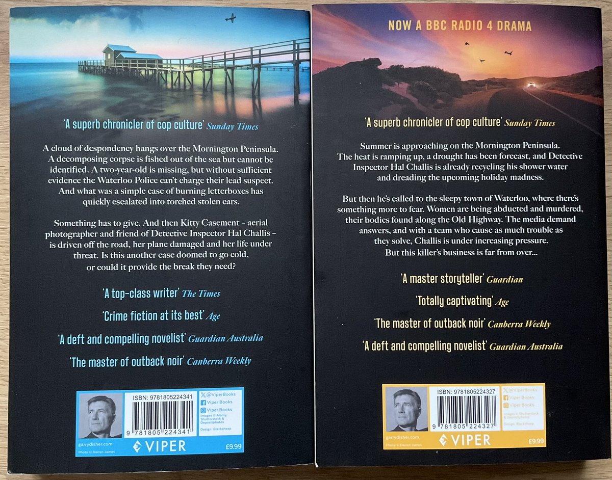 Lindahill50Hill's tweet photo. Goodness me @ViperBooks 
Thank you so much for these surprise and fabulous looking @GarryDisher books.
#TheDragonMan and #Kittyhawkdown are very welcome indeed 📚❤️
This #HalChallisInvestigations series sounds a belter! 

https://t.co/D3IidSojh3 https://t.co/r2aZT4CQ12
