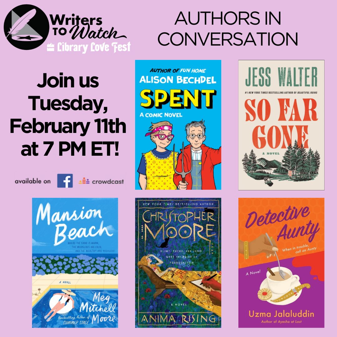 We are SWOONING over this line up for our February episode of Writers to Watch! Join us on Tuesday, 2/11 at 7 PM ET to hear from these authors. 

🔗 RSVP on FB: bit.ly/3WF0Q8L
🔗 Register on CC: bit.ly/41LkkMe