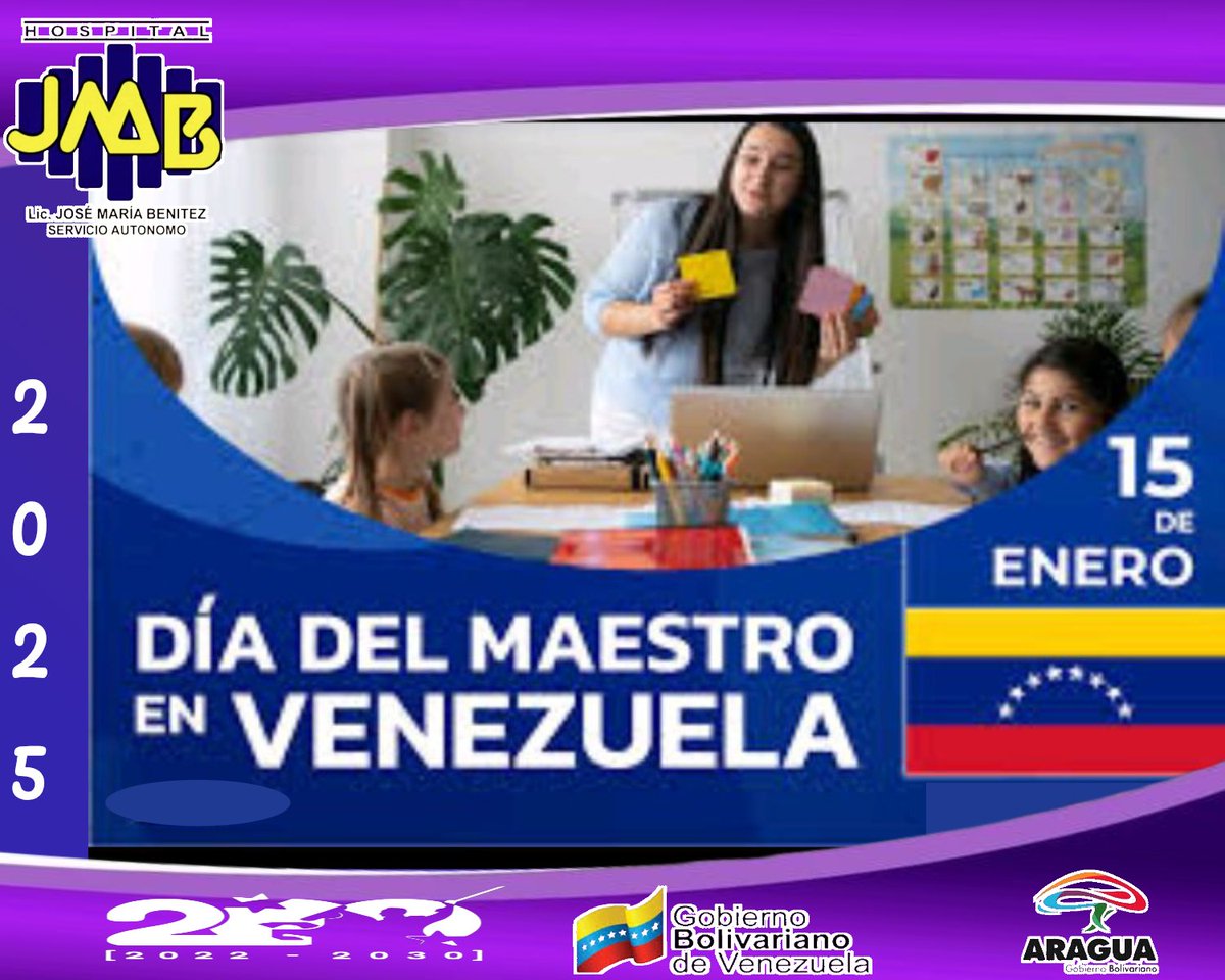 #15deEnero Con la finalidad de luchar por la dignificación y derechos de los educadores, el origen del Día del Maestro se remonta al 15 de enero de 1932 cuando se fundó en Caracas la Sociedad de Maestros de Instrucción Primaria.<a href="/DraShirleySalud/">Dra. Shirley Hernández</a> <a href="/delcyrodriguezv/">Delcy Rodríguez</a> <a href="/EdgarBlanco_VE/">Edgar Blanco</a>