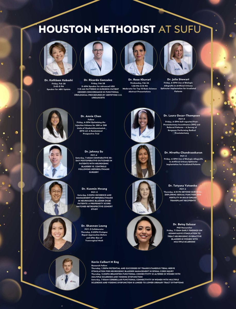 AnnieChenMD (@uroannie) on Twitter photo Join Houston Methodist at SUFU 2025! Be on the lookout for our exciting presentations 🤩 ⭐️ <a href="/KKseattle/">Kathleen Kobashi</a> <a href="/RRGonzalezMD/">Ricardo R Gonzalez MD</a> <a href="/rosekhavari/">Rose Khavari MD</a> <a href="/JulieNStewartMD/">Julie N.Stewart MD</a> <a href="/DrNikkiThompson/">Nikki Thompson, MD, MPH</a> <a href="/NChandraMD/">Nivetha Chandrasekaran, MD</a> <a href="/HwangKuemin/">Jefferson K. Hwang</a> <a href="/tyatsenk/">Tatyana Yatsenko</a> <a href="/BetsySalazarPhD/">Betsy Salazar</a> #sufu2025 <a href="/ShannonJLeung/">Shannon J. Leung, MD</a> Join Houston Methodist at SUFU 2025! Be on the lookout for our exciting presentations 🤩 ⭐️ <a href="/KKseattle/">Kathleen Kobashi</a> <a href="/RRGonzalezMD/">Ricardo R Gonzalez MD</a> <a href="/rosekhavari/">Rose Khavari MD</a> <a href="/JulieNStewartMD/">Julie N.Stewart MD</a> <a href="/DrNikkiThompson/">Nikki Thompson, MD, MPH</a> <a href="/NChandraMD/">Nivetha Chandrasekaran, MD</a> <a href="/HwangKuemin/">Jefferson K. Hwang</a> <a href="/tyatsenk/">Tatyana Yatsenko</a> <a href="/BetsySalazarPhD/">Betsy Salazar</a> #sufu2025 <a href="/ShannonJLeung/">Shannon J. Leung, MD</a>