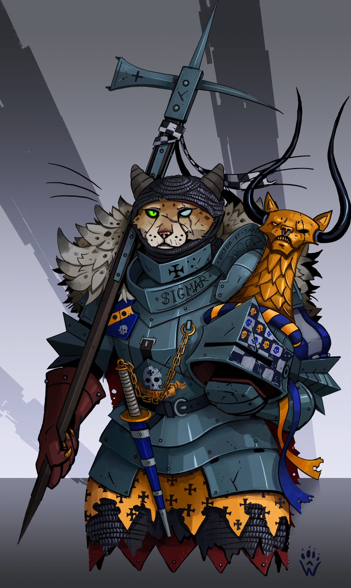 Knights Panther (who Ironically are covered in leopards)

#conceptart #warhammercommunity #warhammerfantasy