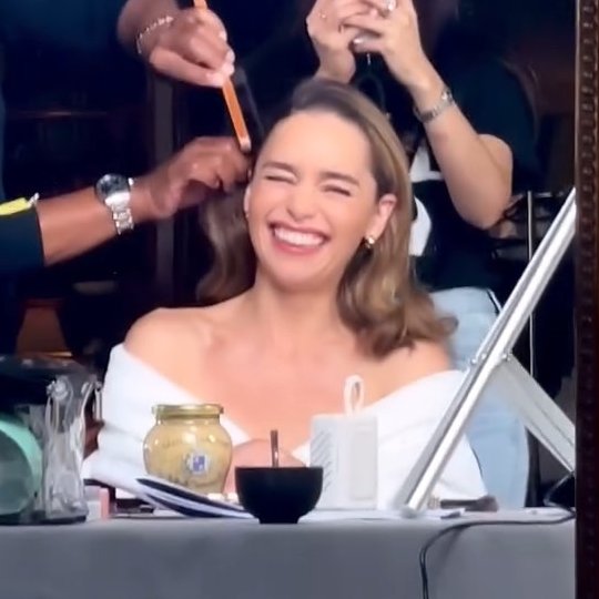 Emilia Clarke getting ready for a photoshoot for Pegasus Distillerie

source:IG/naokoscintu &amp; earlsimms2
