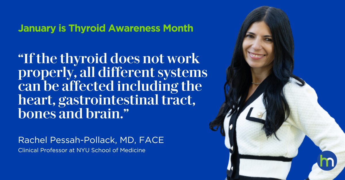 Health Monitor Network (@healthmonitor) on Twitter photo January is #ThyroidAwarenessMonth! 🦋 Dr. Rachel Pessah-Pollack, MD, FACE, shares why thyroid health matters year-round. Let’s raise awareness and support those living with thyroid conditions!
Head over to our LinkedIn to see the full quote from <a href="/DrPess/">Rachel Pessah-Pollack, M.D., F.A.C.E.</a>: shorturl.at/TkSJg January is #ThyroidAwarenessMonth! 🦋 Dr. Rachel Pessah-Pollack, MD, FACE, shares why thyroid health matters year-round. Let’s raise awareness and support those living with thyroid conditions!
Head over to our LinkedIn to see the full quote from <a href="/DrPess/">Rachel Pessah-Pollack, M.D., F.A.C.E.</a>: shorturl.at/TkSJg