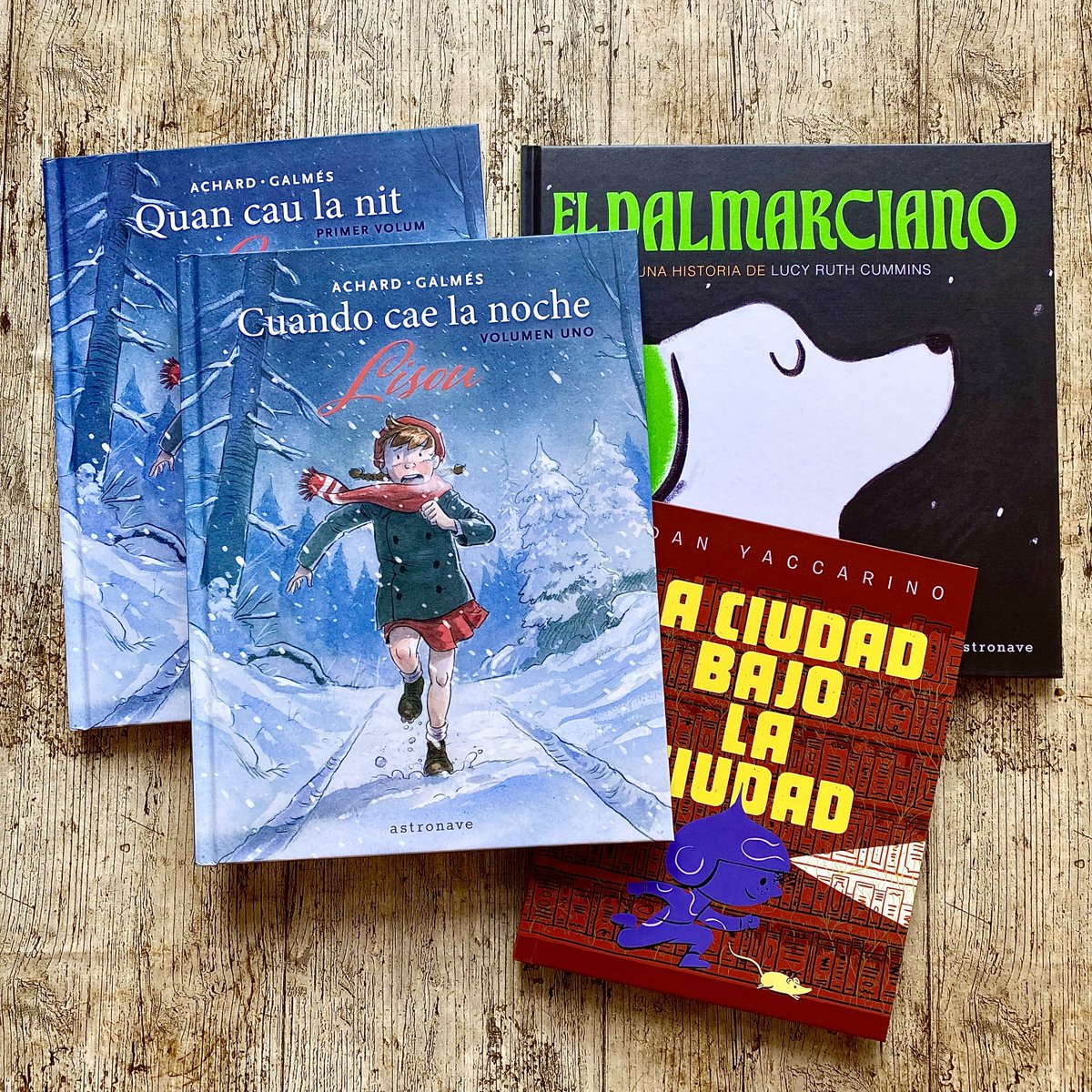 EdAstronave's tweet photo. Hoy llegan a librerías nuestras primeras novedades de 2025 🥰. Os traemos tres títulos geniales:

✨ CUANDO CAE LA NOCHE de @tonigalmesdibu1 y Marion Achard [També en català]

🌆 LA CIUDAD BAJO LA CIUDAD de @DanYaccarino1

🛸 EL DALMARCIANO de @lucyruth 

https://t.co/2Dv3cHCLEO https://t.co/9UPVVrRmvP