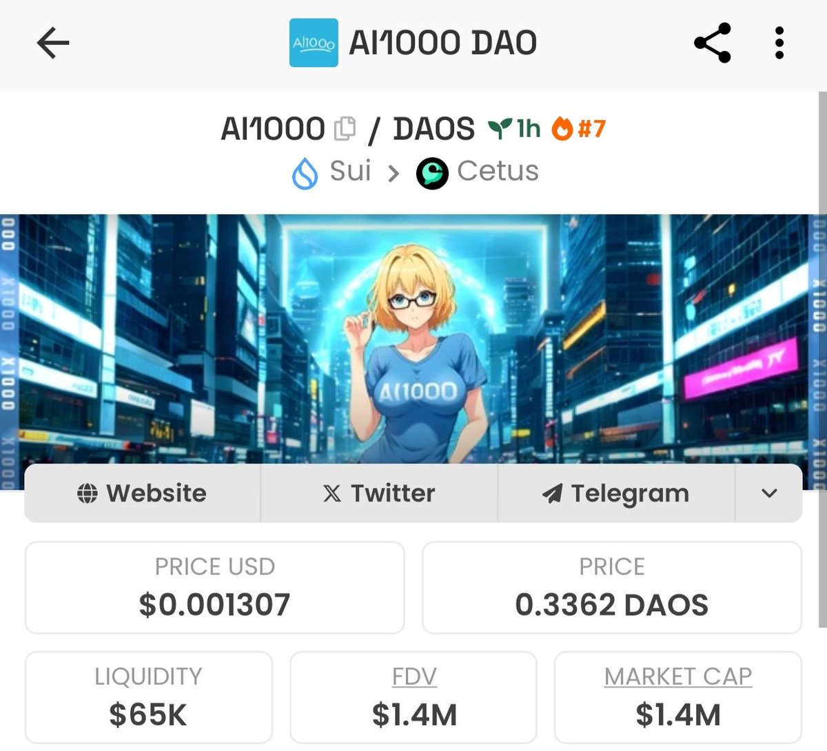 LisaFlorentina8's tweet photo. Congratulation on the smooth launch of @AI1000_WhaleF on Sui
High ROI, spotlight of #SUI network today
Let's send the first DAO on @daosdotsui to Vahalla
CA: 0x859e1d33e0e5873f382aaa2929d6da1556b84528e0523a40995c9827eb2cbe38::ai1000::AI1000
#AI1000 #SUI #DAOS #DaosSui https://t.co/JcGqKrF4ou