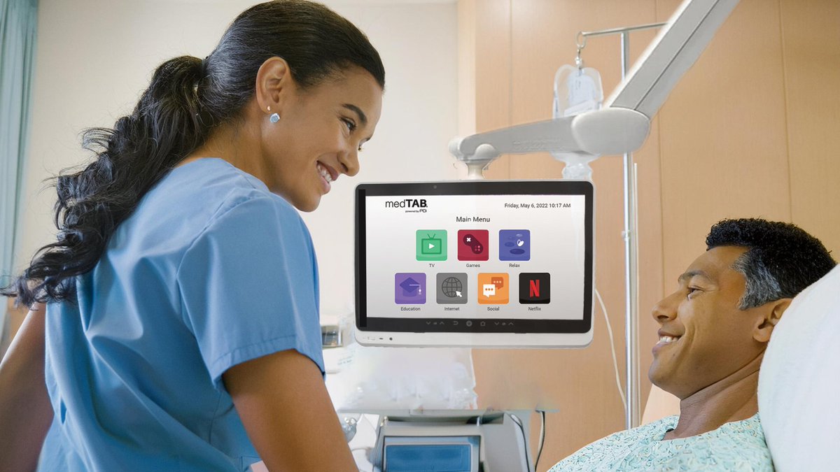 PDiTV's tweet photo. In healthcare, TVs are more than just screens—they're a key aspect of the patient experience. We've heard it directly from patients: during moments of downtime and emotional strain, TVs become a vital source of entertainment, distraction, and normalcy. 
https://t.co/mwRK6ZS0nk https://t.co/piDPPxTE2E