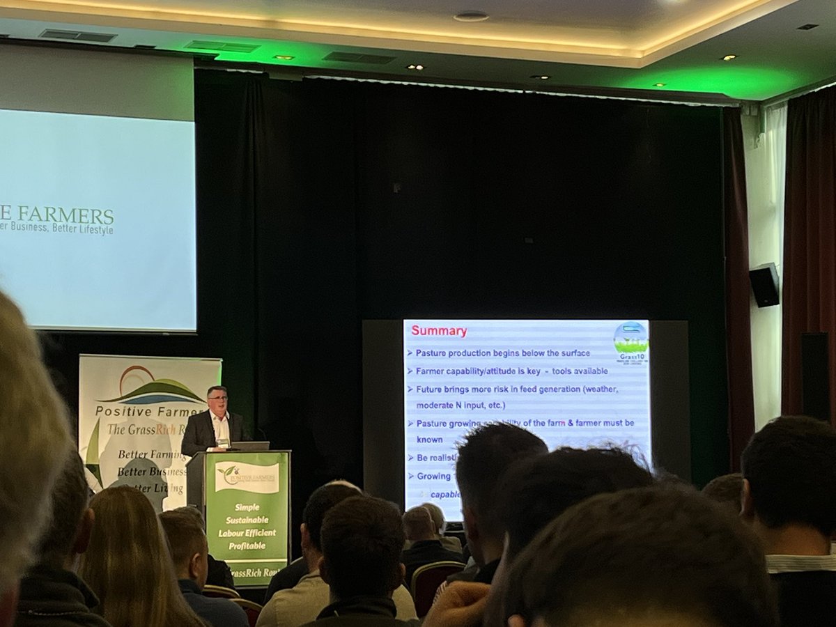 John Maher <a href="/TeagascGrass10/">TeagascGrass10</a> Manager, presenting <a href="/POSITIVEFARMERS/">Positive Farmers</a> conference 2025 ☘️🌱