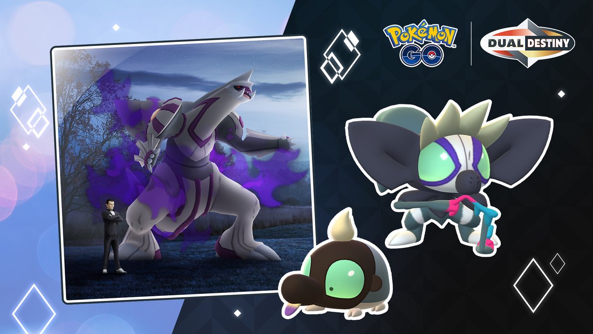 PokemonGoApp's tweet photo. Trainers, it's time to rescue Shadow Palkia during Fashion Week: Taken Over in #PokemonGO!

https://t.co/rXa5NRGVzp https://t.co/HvOff4rfkt