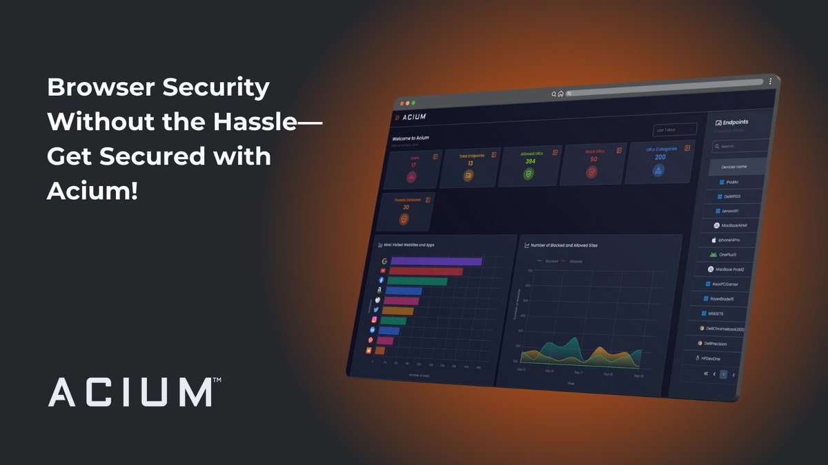 🔒 Why is browser security essential? Find out how Acium’s centralized platform keeps every browser safe—without sacrificing user experience.

Read more: hubs.li/Q032rXTc0 

#BrowserSecurity #SecureWorkplace