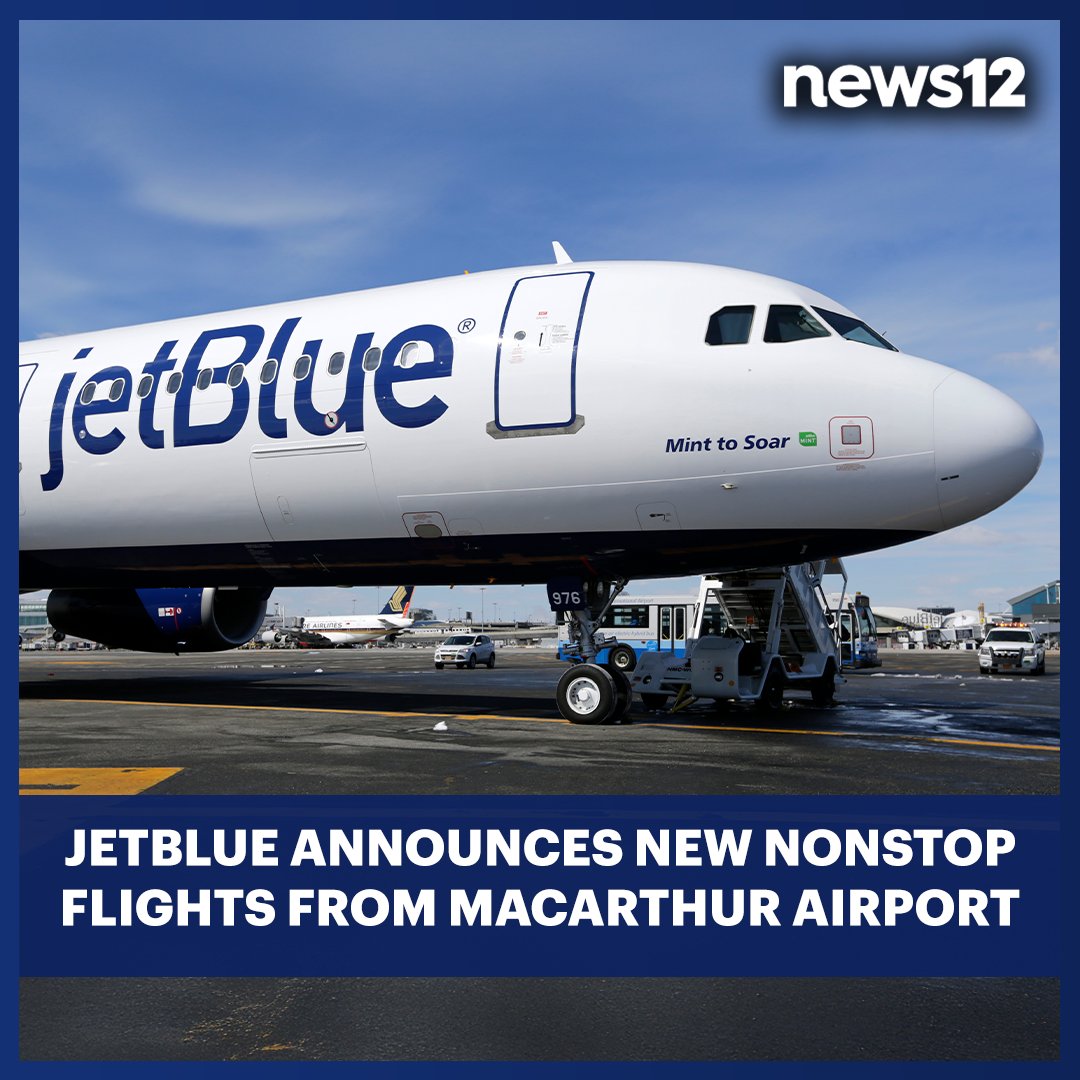 News12LI's tweet photo. NEW DESTINATION: #JetBlue announces new nonstop flights to #Boston from #MacArthur Airport. 

READ MORE: https://t.co/W0zTY9HaqG https://t.co/GlvLSPX4DL