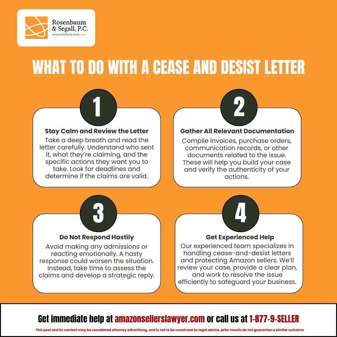 AmazonSellerLaw's tweet image. How to Respond to Letters from Law Firms and Protect Your Amazon Business

👉 Visit amazonsellerslawyer.com or call 1-877-9-SELLER for immediate assistance.

#AmazonSellerHelp #ProtectYourAccount #AmazonLegalSupport #CeaseAndDesistLetter #VorysLetter #SellerDefense #EcommerceLaw