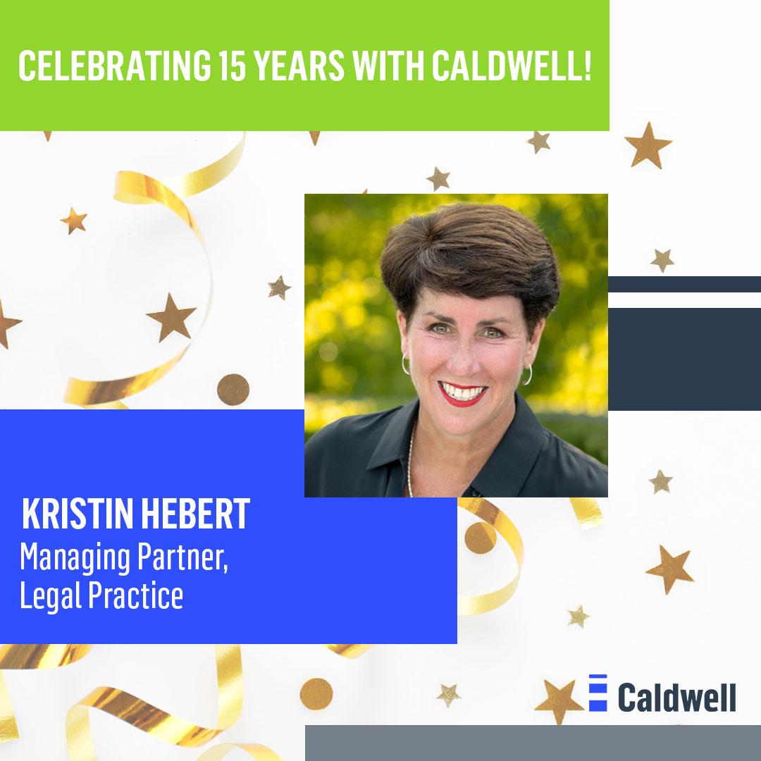 Today, we honor Kristin Hebert for reaching an incredible milestone—15 years with Caldwell! Thank you, Kristin, for everything you do to drive our success. Here's to many more years of transforming talent together! #CaldwellAnniversary