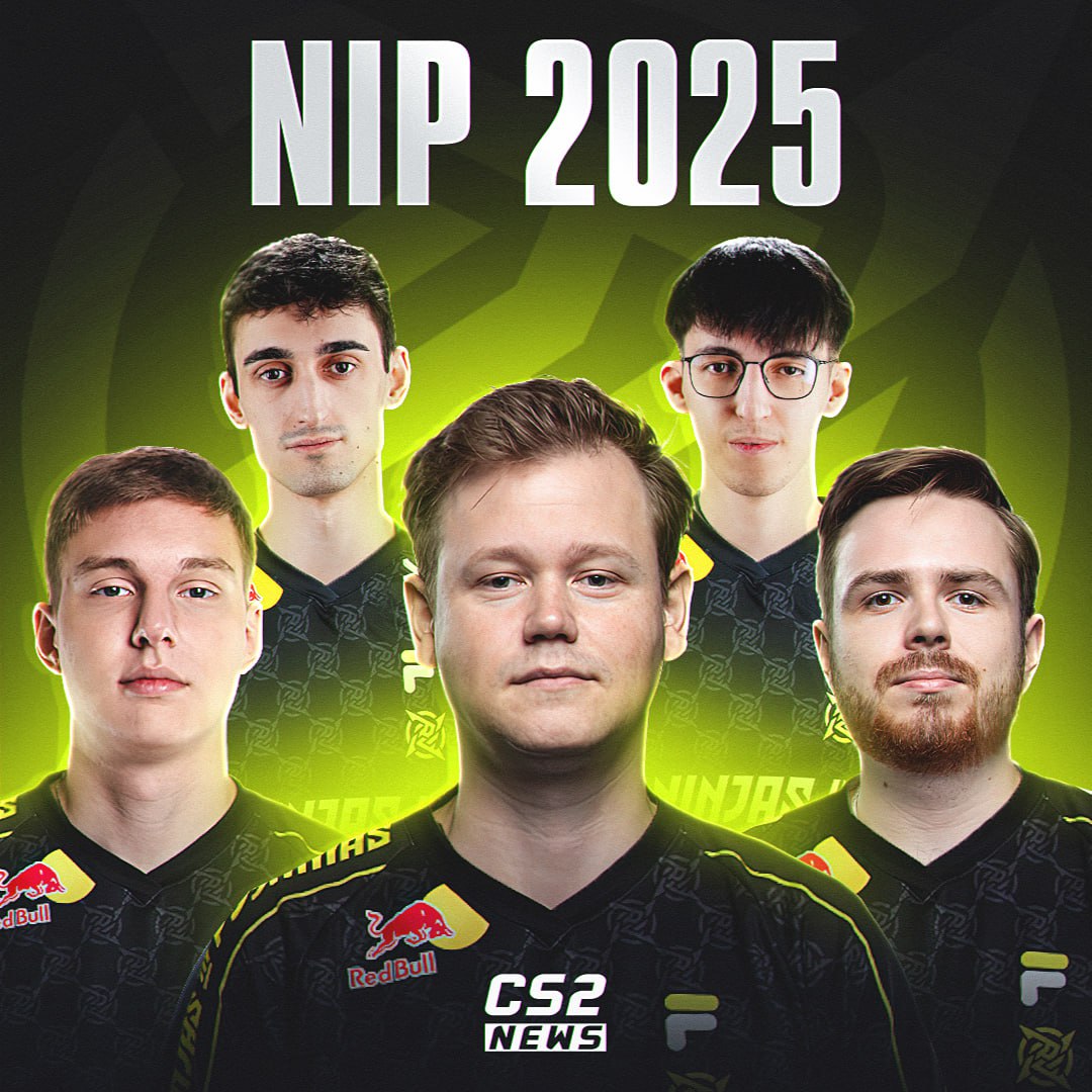CS2News_EN's tweet photo. Ninjas in Pyjamas have announced their new roster for 2025:

— 🇩🇰 Snappi
— 🇩🇰 sjuush
— 🇺🇦 r1nkle
— 🇵🇹 ewjerkz
 — 🇵🇹 arrozdoce

— 🇸🇪 Xizt (coach) https://t.co/uoxLDzkEoZ