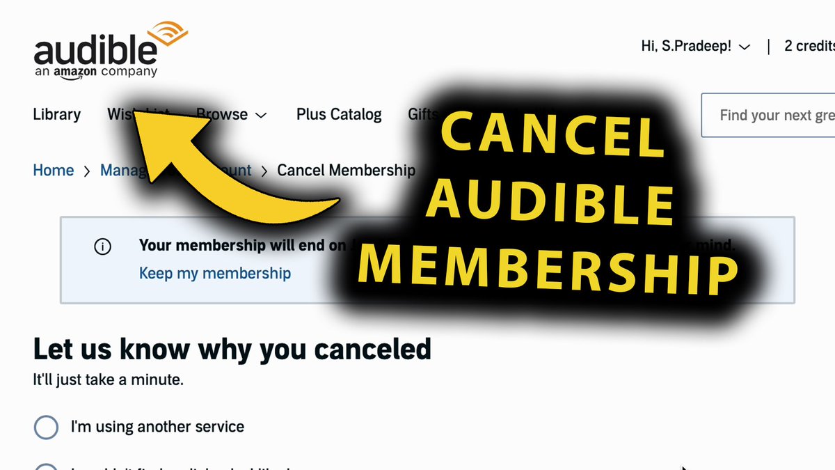How To Cancel <a href="/Amazon/">Amazon</a> #Audible Membership &amp; Free Trial Subscription (2 Ways): slash.re/cadmbs