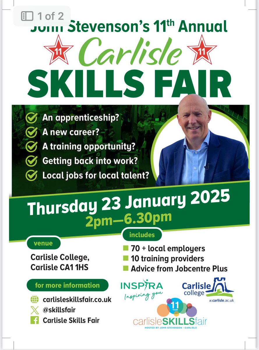 Just over a week to go and arrangements are all in place. We are looking forward to you joining us - so make sure the date is in the diary 😁