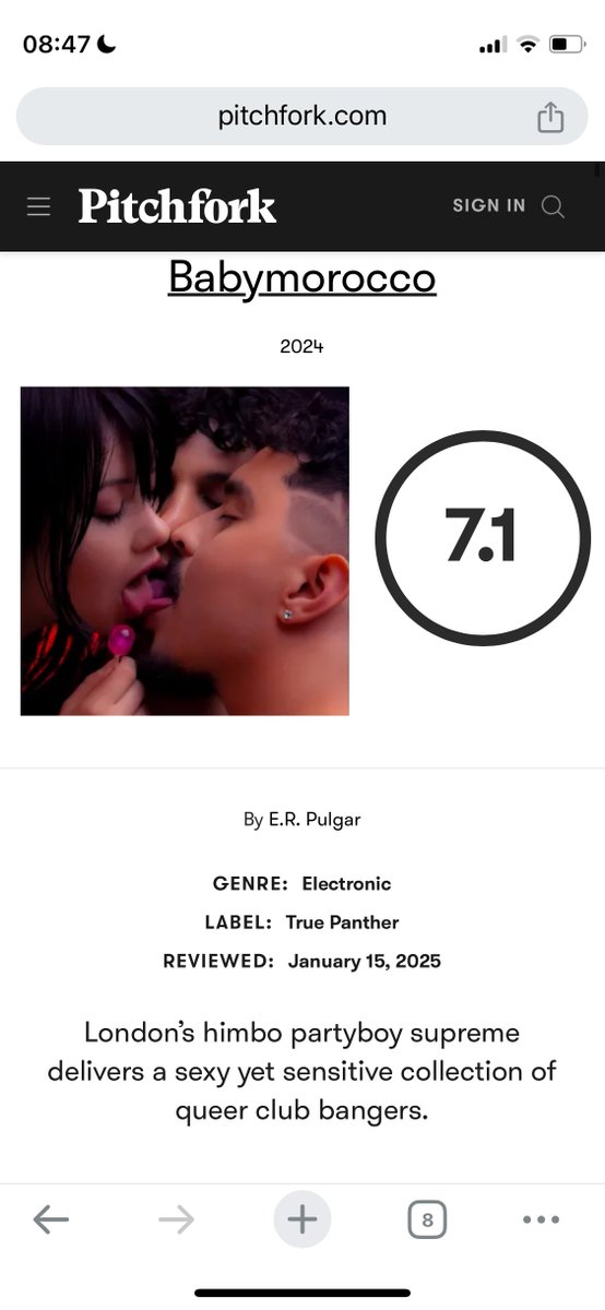 bbmorocco__'s tweet photo. pitchfork gave me 7.1 review, i fw pitchfork banging review https://t.co/n4KZZx0Uav