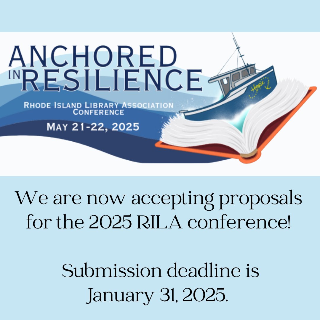 We are now accepting proposals for the 2025 RILA conference being held at the University of Rhode Island May 21-22: 
docs.google.com/forms/u/3/d/e/…

Submission deadline is January 31, 2025 and acceptance notifications will go out in early March.