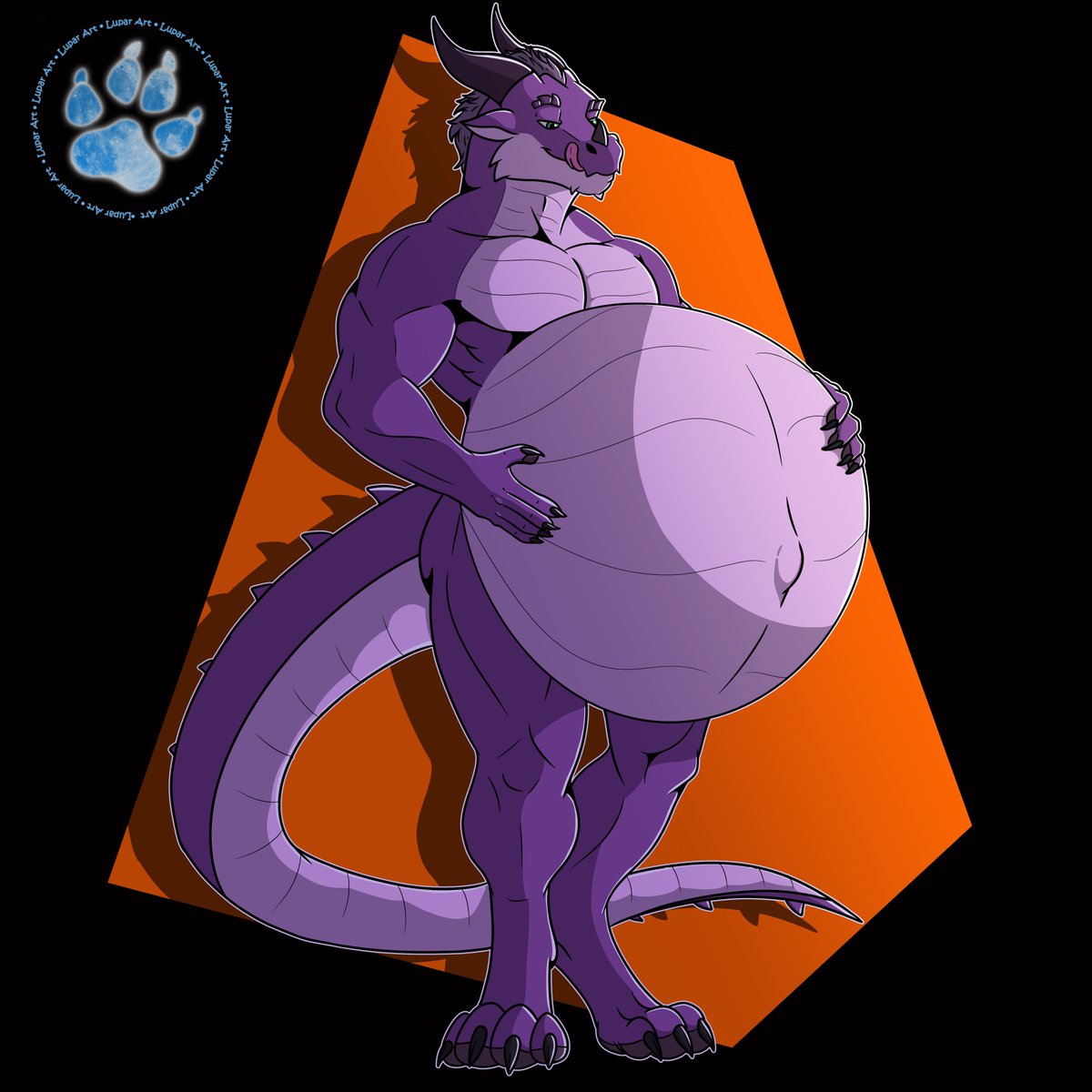 LuparArts's tweet photo. CW: Endo vore

Shaded commission for @Grape_Derg 

Someone's getting comfy in there <3 https://t.co/qDiEZvcvMU