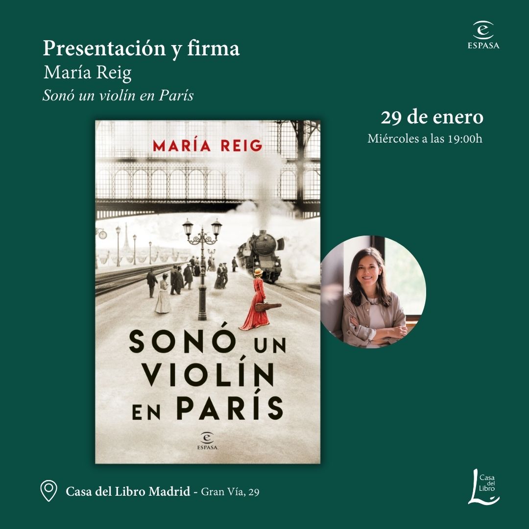 Presentación oficial de #SonóunviolínenParís en Madrid 🎻

El miércoles 29 de enero a las 19.00h en la <a href="/casadellibro/">Casa del Libro</a> de Gran Vía. 

Ojalá me acompañes para charlar de la novela y poder dedicártela. 

#novelahistórica #presentación