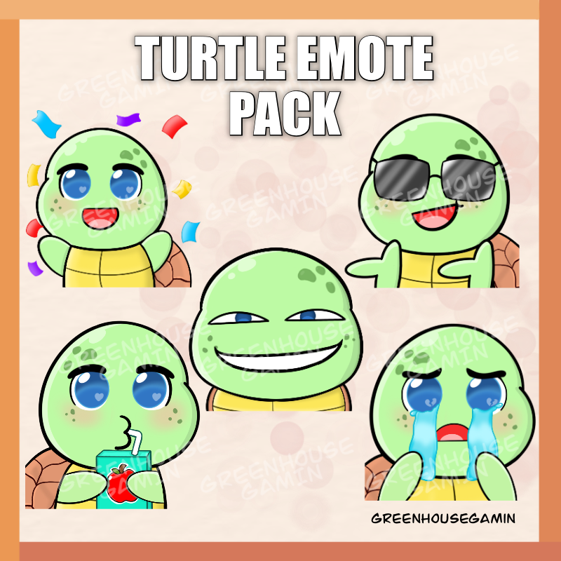 I like turtles!
First emote pack I've put together, for Twitch or Discord. Likes, shares, and feedback are all super appreciated<3

ko-fi.com/s/23bcdc9a6c

#emotes #turtles #kofi