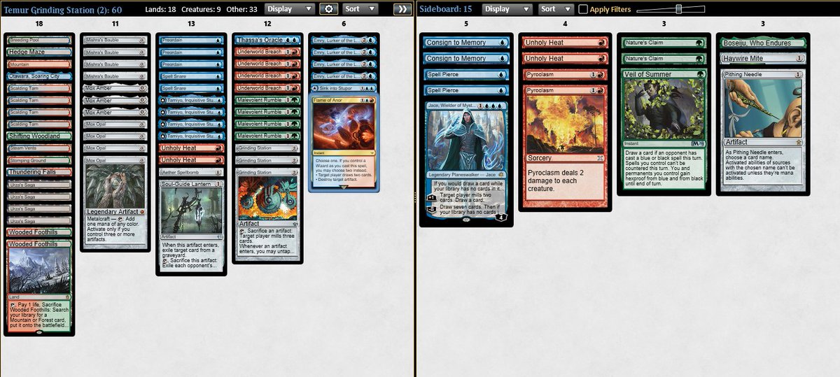 ⚙️Grinding Station SB Guide!!!⚙️

After many good results with the deck, I've finally made a Grinding Station Primer and sideboard guide! SB Guide's available for $6 Paypal or 8 tix, Primer (includes SB guide) for $9 or 11 tix. DM me if interested!

<a href="/fireshoes/">Robert Taylor🔥</a>