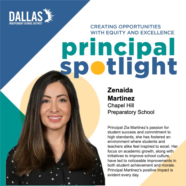 DallasISDSupt's tweet image. Principal Martinez has been with Dallas ISD for 20 years!