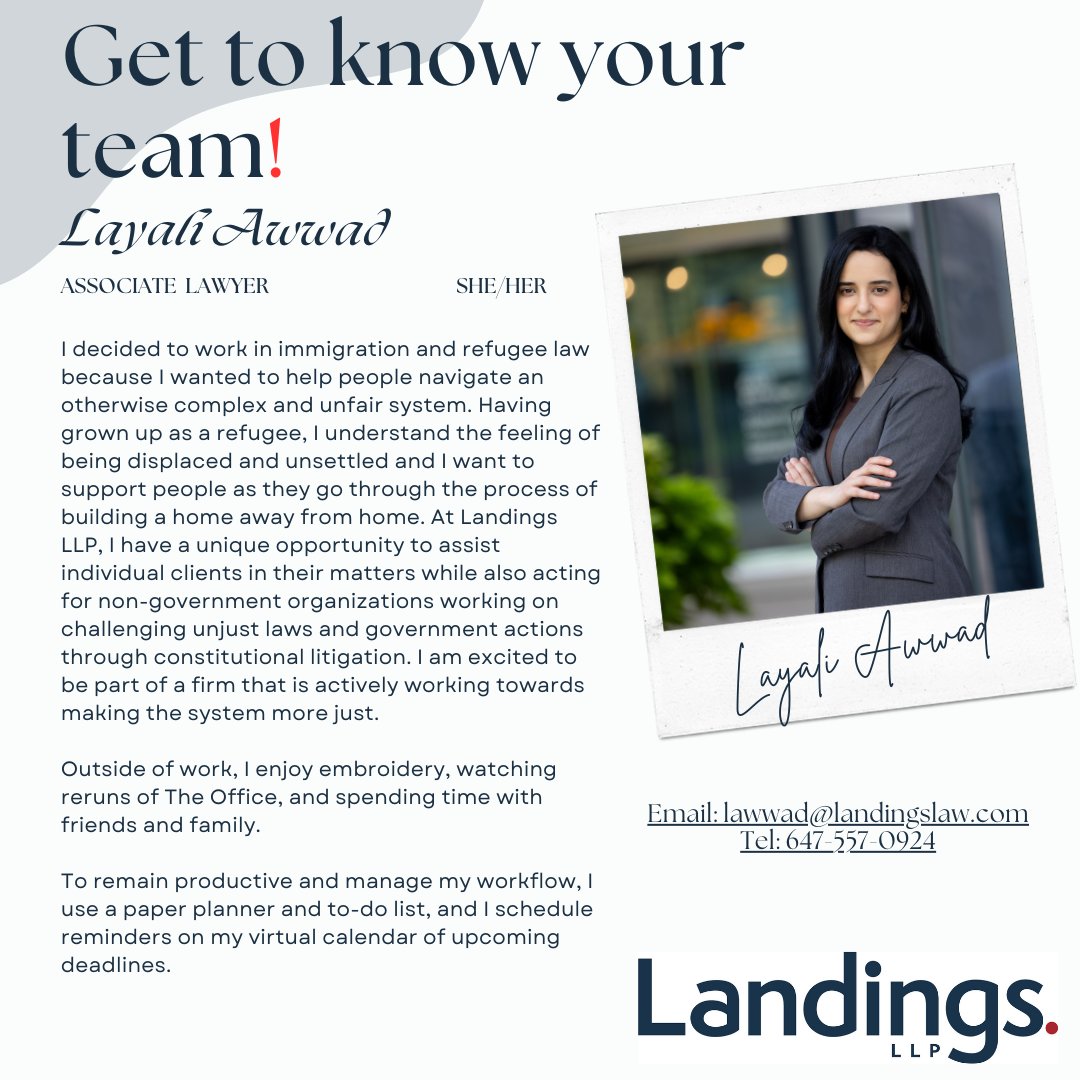 Get to know our team - meet Layali Awwad- an Associate Lawyer at Landings LLP!