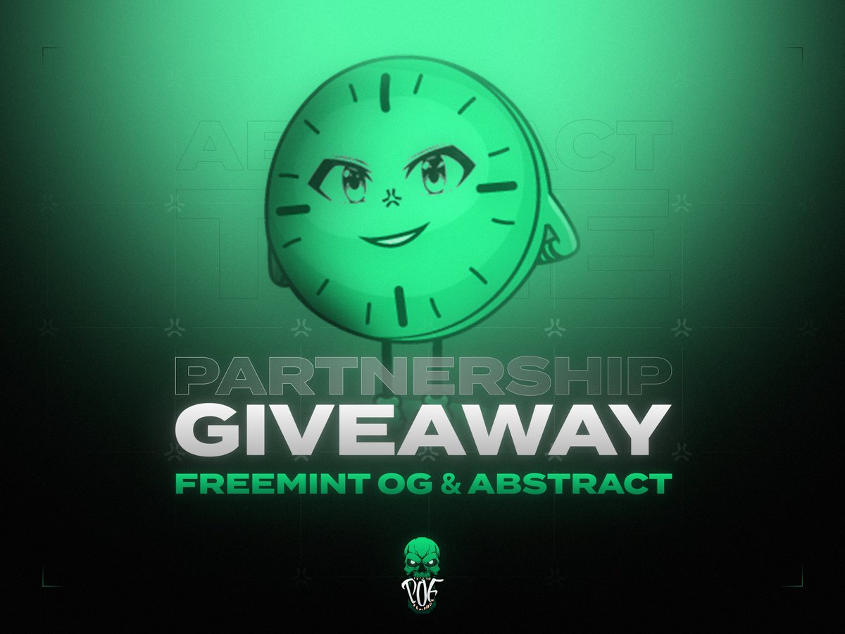 Pearl of Freedom (@the_pof_) on Twitter photo Partner Giveaway 15 OG WL from <a href="/AbstractTime_/">Abstract Time</a>
OG - Free Mint | Chain Abstract ✳️
- Follow <a href="/AbstractTime_/">Abstract Time</a> & <a href="/The_POF_/">Pearl of Freedom</a>
- ❤️🔁
- Drop EVM Wallet
⏰ 24 hours
There will be 15 winners
The winners will be added to the contract
Good luck! Partner Giveaway 15 OG WL from <a href="/AbstractTime_/">Abstract Time</a>
OG - Free Mint | Chain Abstract ✳️
- Follow <a href="/AbstractTime_/">Abstract Time</a> & <a href="/The_POF_/">Pearl of Freedom</a>
- ❤️🔁
- Drop EVM Wallet
⏰ 24 hours
There will be 15 winners
The winners will be added to the contract
Good luck!
