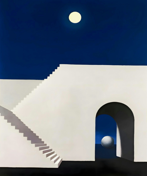 We love it when filmmakers take direct inspiration from great artists and classic paintings. Here are some of our favourites…

First up, The Truman Show (1998) and Au clair de lune (1956) by René Magritte.

1/35