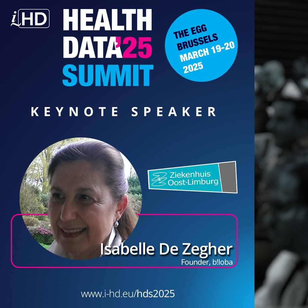 i~HD (@ihd_healthdata) on Twitter photo What is the return of high-quality #HealthData for citizens? This will be the theme of Isabelle De Zegher in her keynote for Health Data Summit '25 in Brussels, Belgium on 19-20 March 2025.
For more info and registration (EARLY BIRD until 14 February)๐ i-hd.eu/hds2025/ What is the return of high-quality #HealthData for citizens? This will be the theme of Isabelle De Zegher in her keynote for Health Data Summit '25 in Brussels, Belgium on 19-20 March 2025.
For more info and registration (EARLY BIRD until 14 February)๐ i-hd.eu/hds2025/