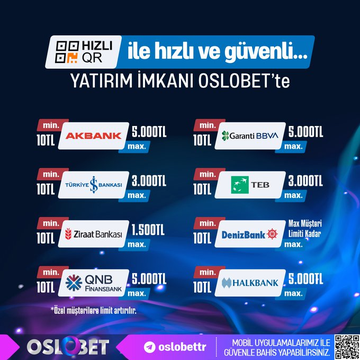 Oslobetcom's tweet photo. 🤳#OSLOBET Hızlı QR ile Hızlı ve Güvenli Yatırım İmkanı

🤏 8️⃣ Banka İle  Minimum 🔟₺ QR Yatırım Fırsatı

⚡️Kazanmak İçin Bekleme https://t.co/5sZFB4490j https://t.co/growi0IkR3