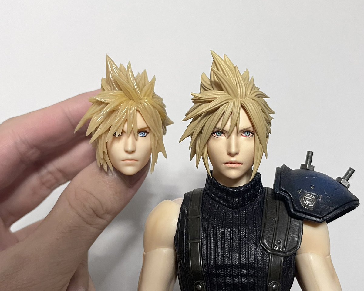 k__zus's tweet photo. Compared with original PAK headsculpt https://t.co/g9x1AB46f1