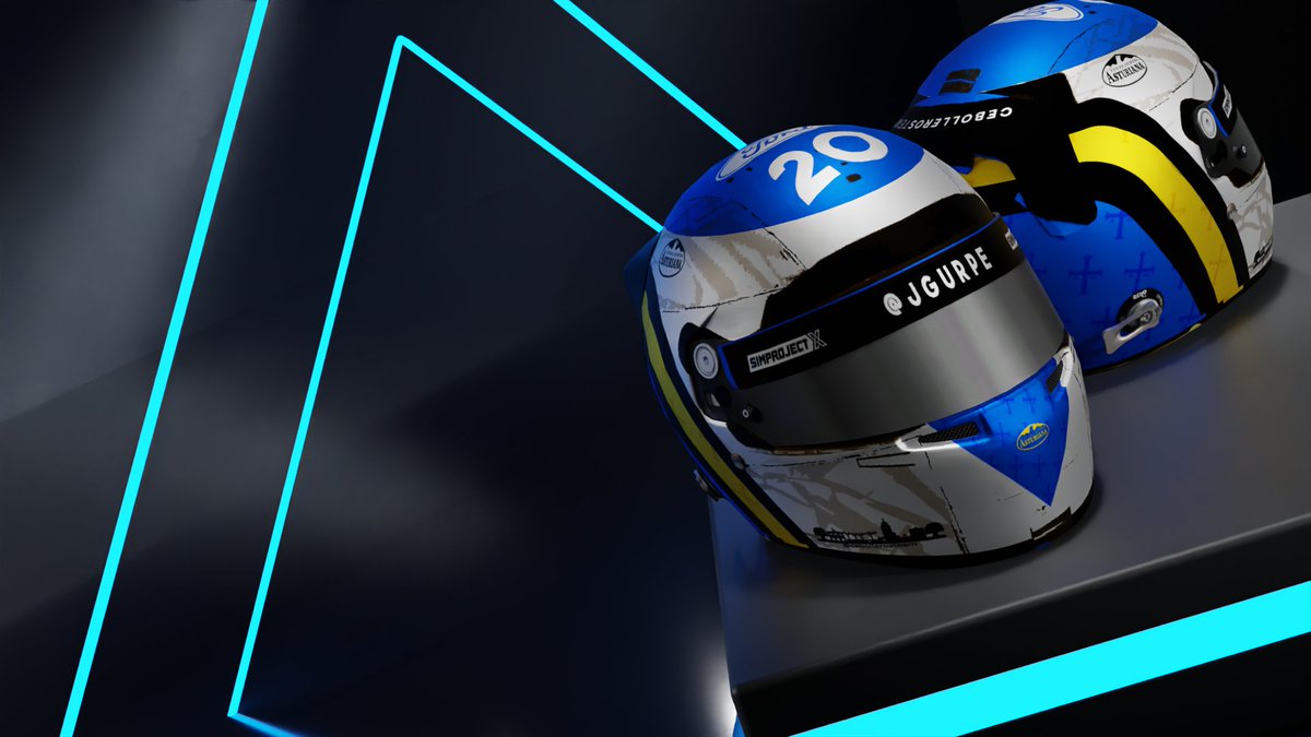 FordCebolleros's tweet photo. ⚔️¡Un casco con alma asturiana!🔥

Presentamos el diseño que lucirá Javier Gurpegui (@JGurpe) en la 2ª temporada de @SimProjectX 🏆

Casco que rinde tributo a las tierras que lo vieron crecer⛰ Inspirado en la bandera Asturiana y la Cruz de la Victoria💙💛

Estilo y Espíritu💪 https://t.co/35gE8dv5eu