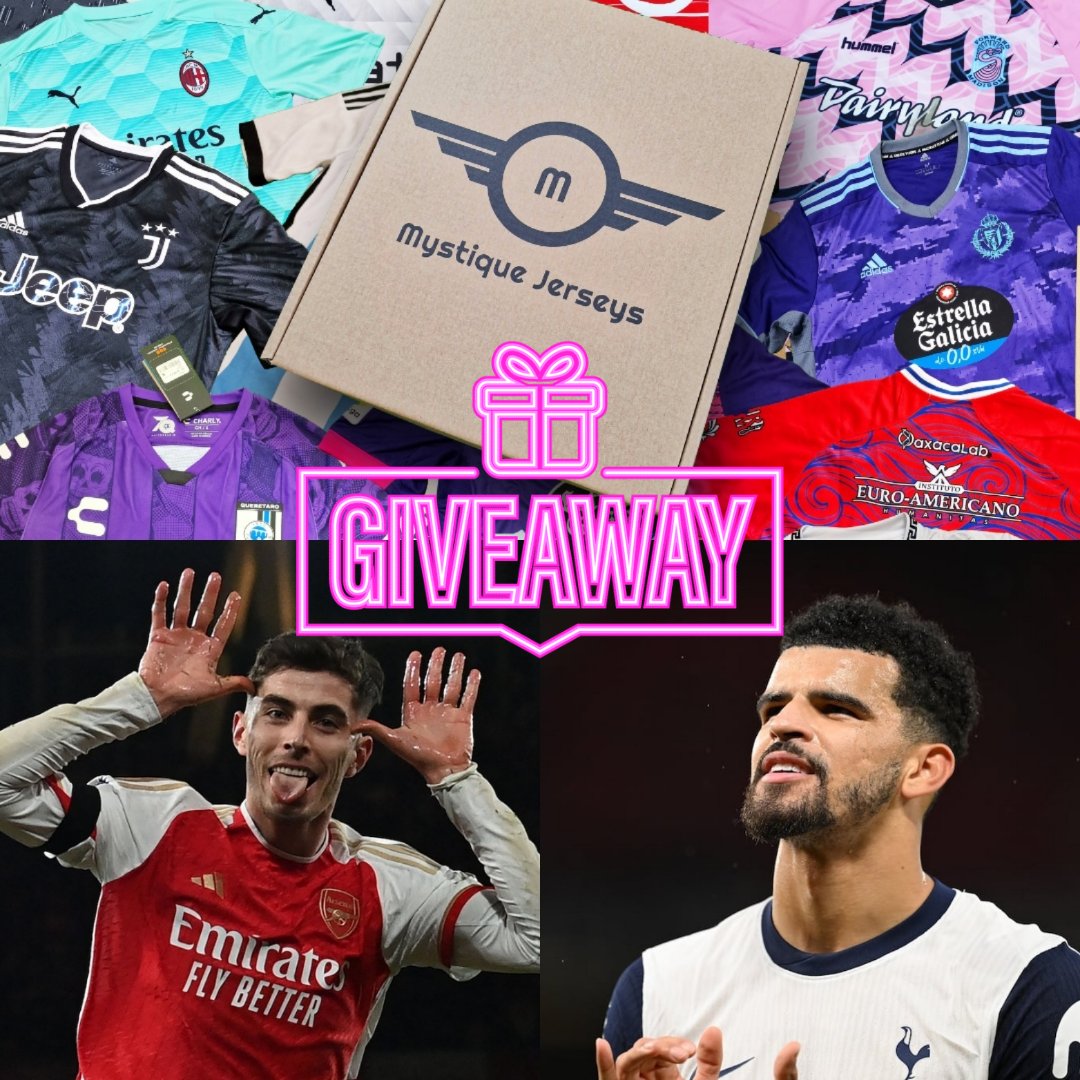 ⏰️ Premier League Giveaway ⏰️
              Arsenal v Spurs  

Win a Football Mystery Shirt 👕❓️📦
If Kai Havertz or Dominic Solanke score ANYTIME!

➡️ Mystiquejerseys.com

To enter:
❤️ Our post
🔄 Repost

Follow for more competitions!